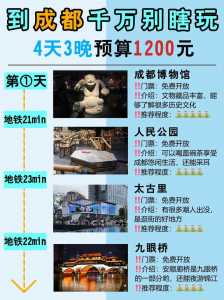 成都4天3夜旅游攻略，成都出发3～4日游最佳方案？